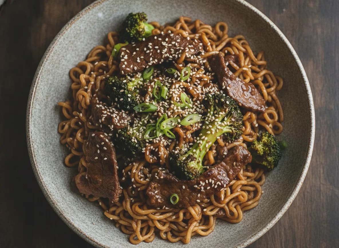 Speedy Beef and Broccoli Noodles