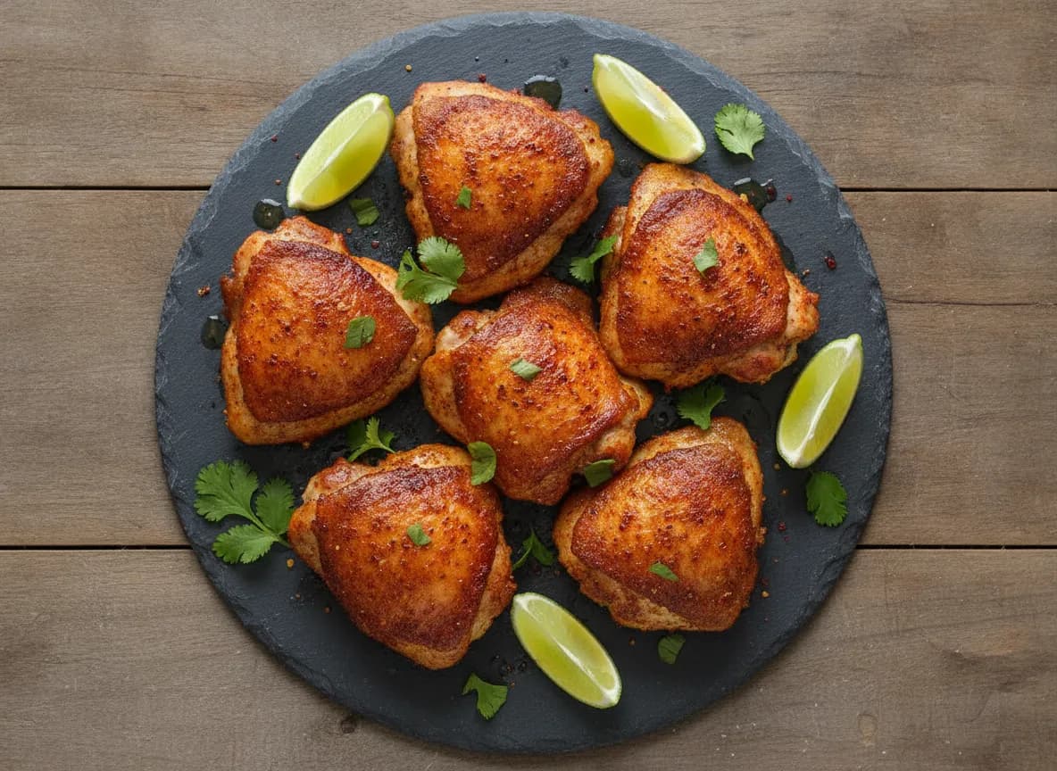 Spicy Air Fryer Chicken Thighs with Smoked Paprika
