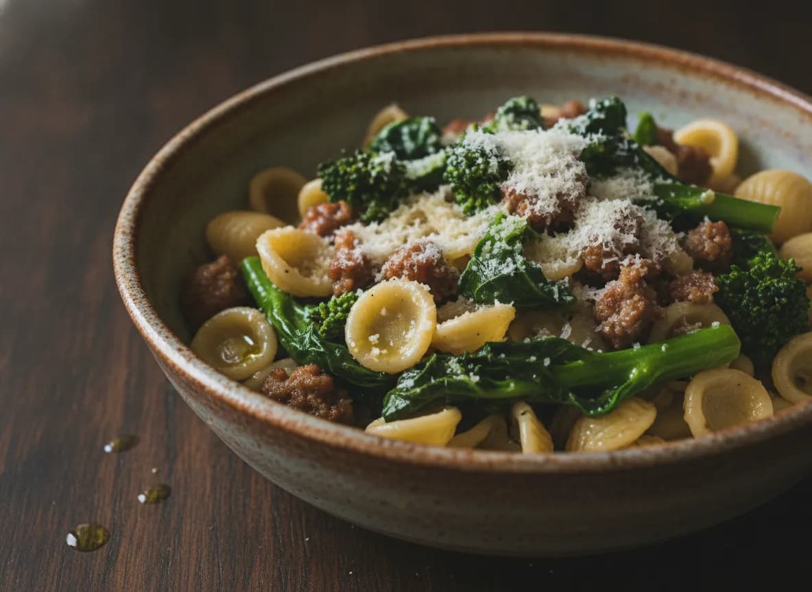Spicy Italian Sausage and Broccoli Rabe Orecchiette
