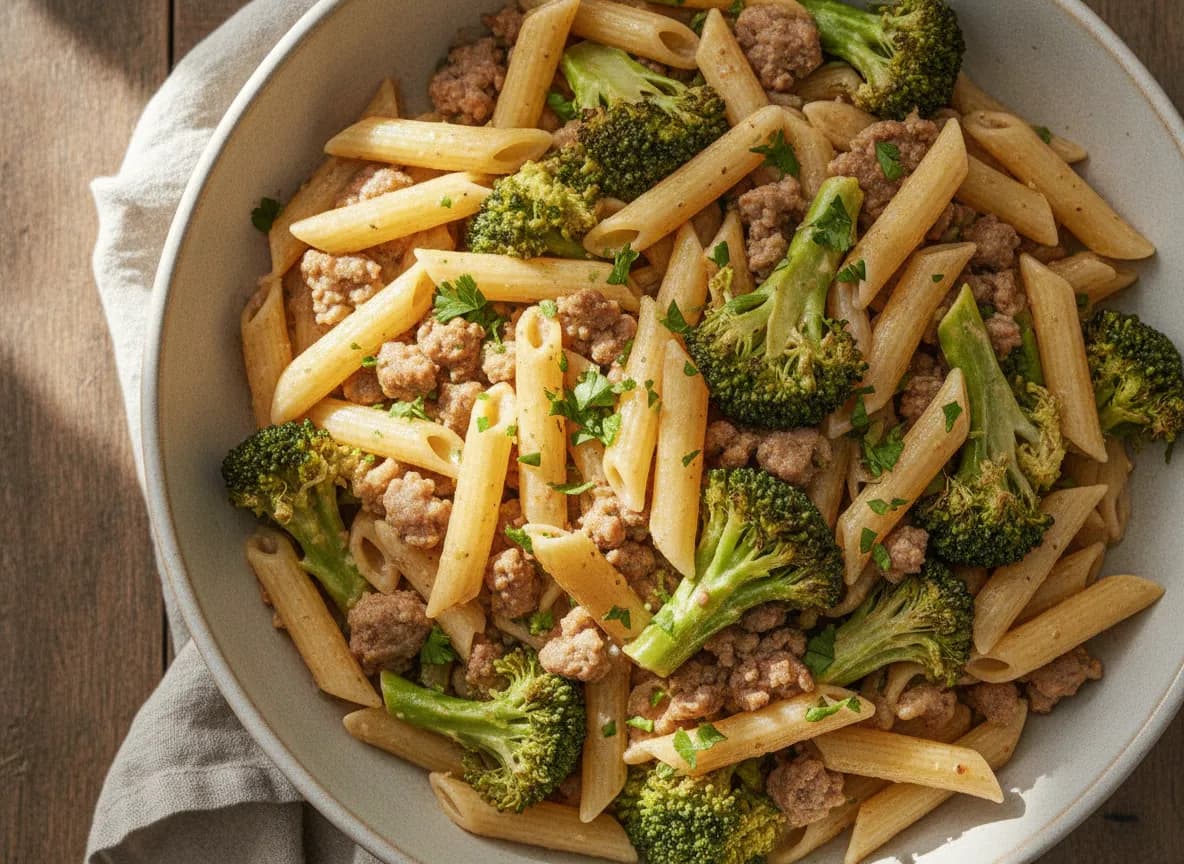 Spicy Sausage and Broccoli Penne