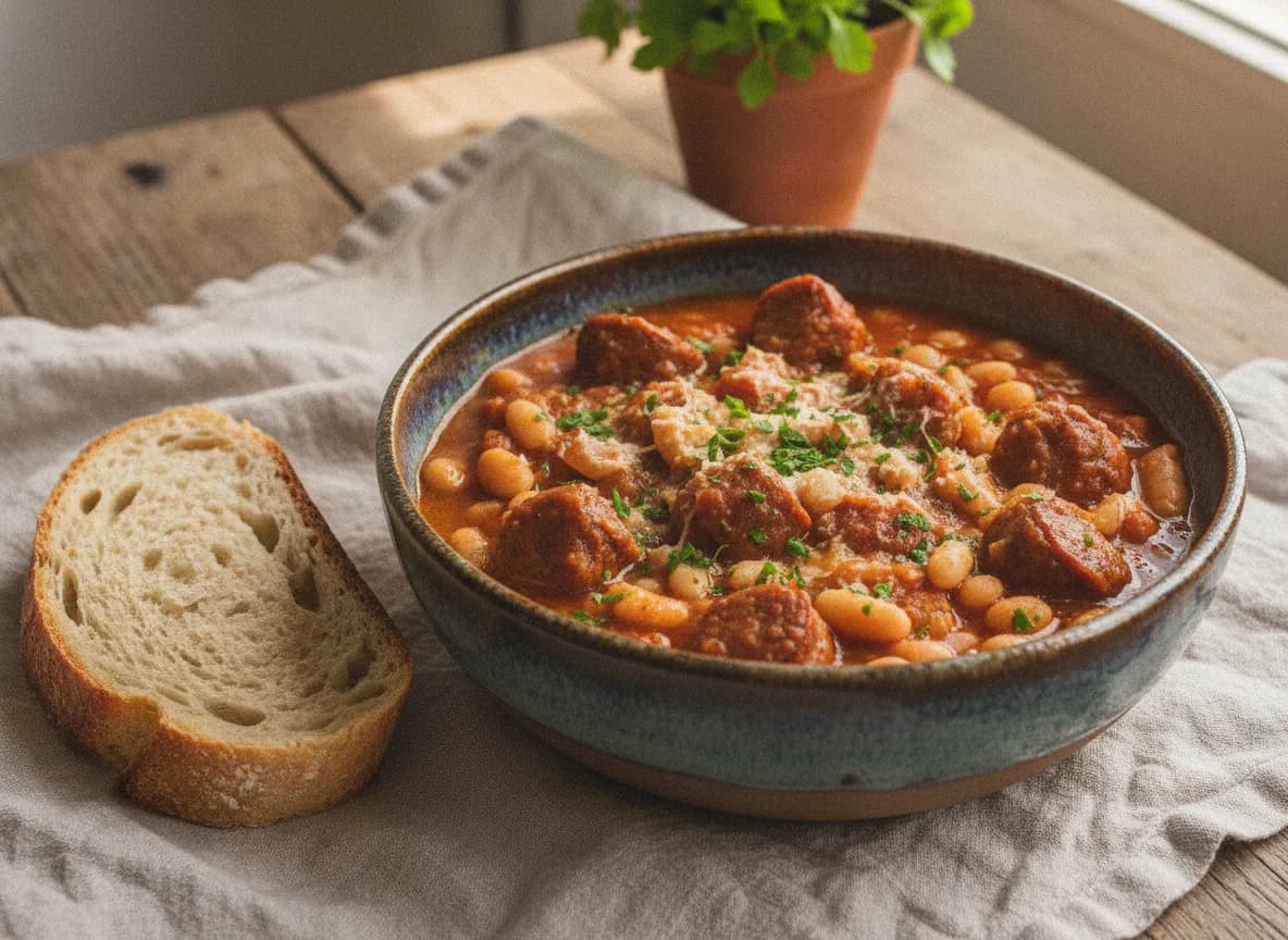 Spicy Sausage and White Bean Stew