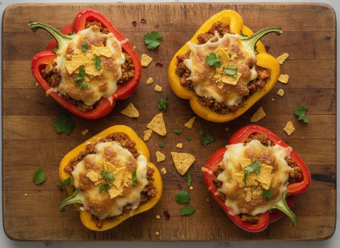 Spicy Turkey and Quinoa Stuffed Bell Peppers