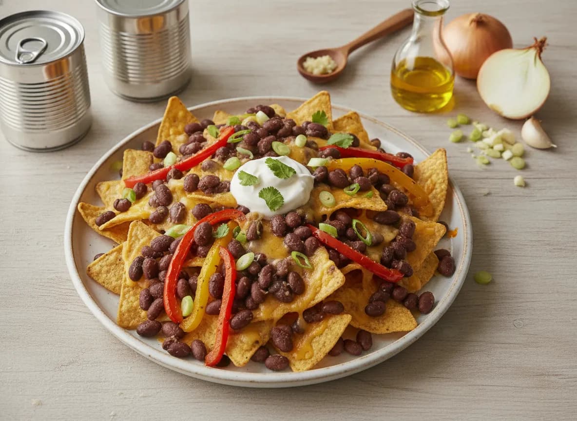 Vegetarian Black Bean Nachos recipe